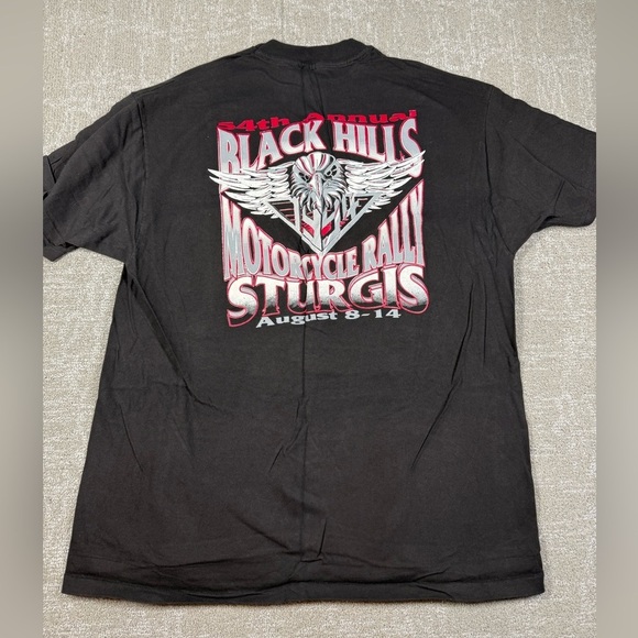 Vintage 1994 Sturgis Black Hills Motorcycle Rally Single Stitch T-Shirt Size XL - Picture 8 of 9